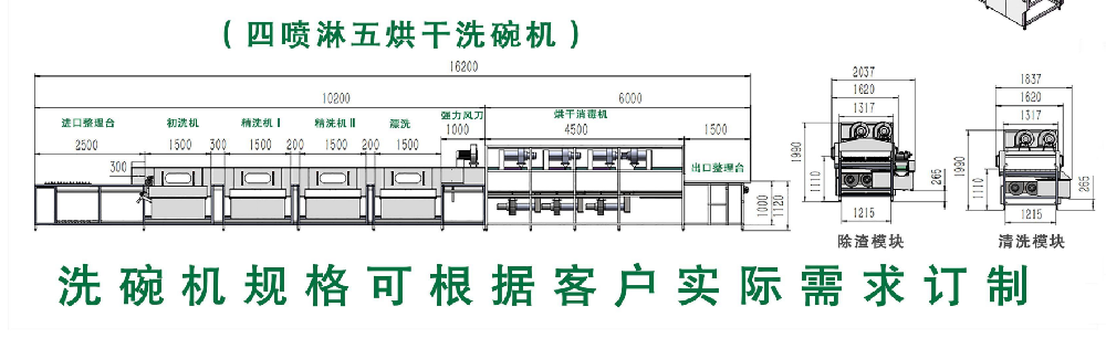 中央厨房定制洗碗机